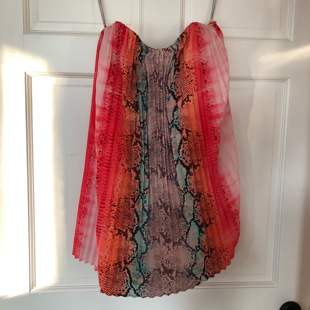 Lovers + Friends // Sunburst Strapless Dress sz s